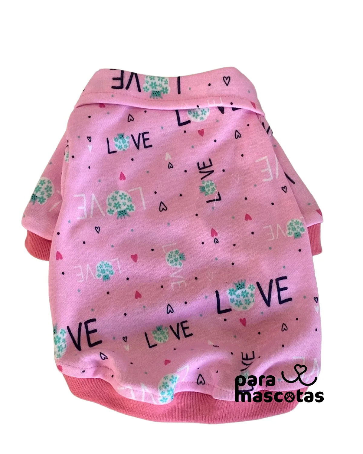 Camiseta Polo Love Rosa - Miniatura 1