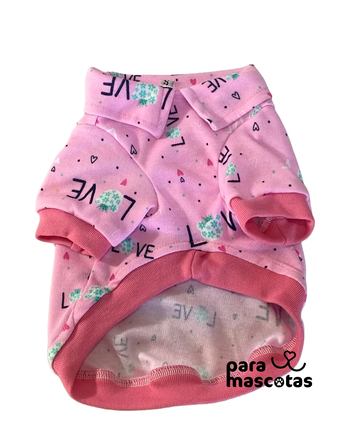 Camiseta Polo Love Rosa - Miniatura 2
