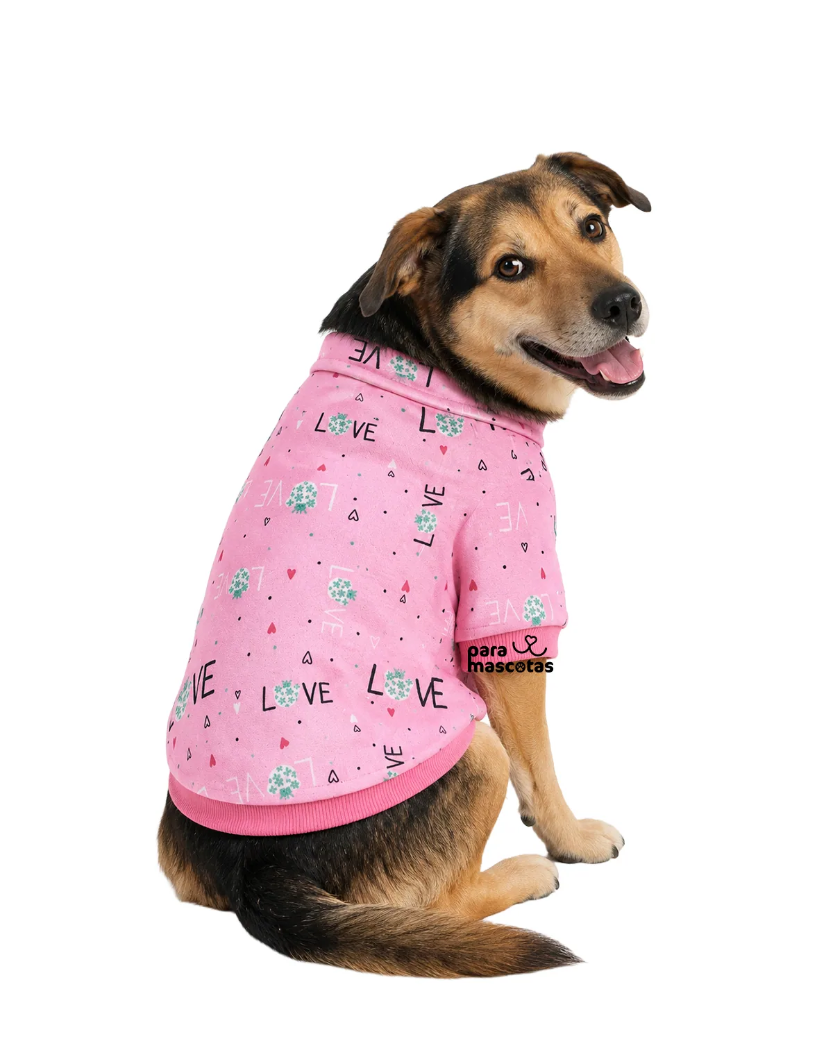 ParaMascotas Camiseta Polo Love Rosa S Rosa Ropa Perro imagen de ficha en ParaMascotasEC