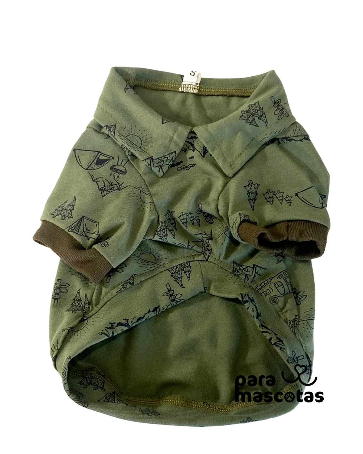 Camiseta Polo Verde Militar - Miniatura 1