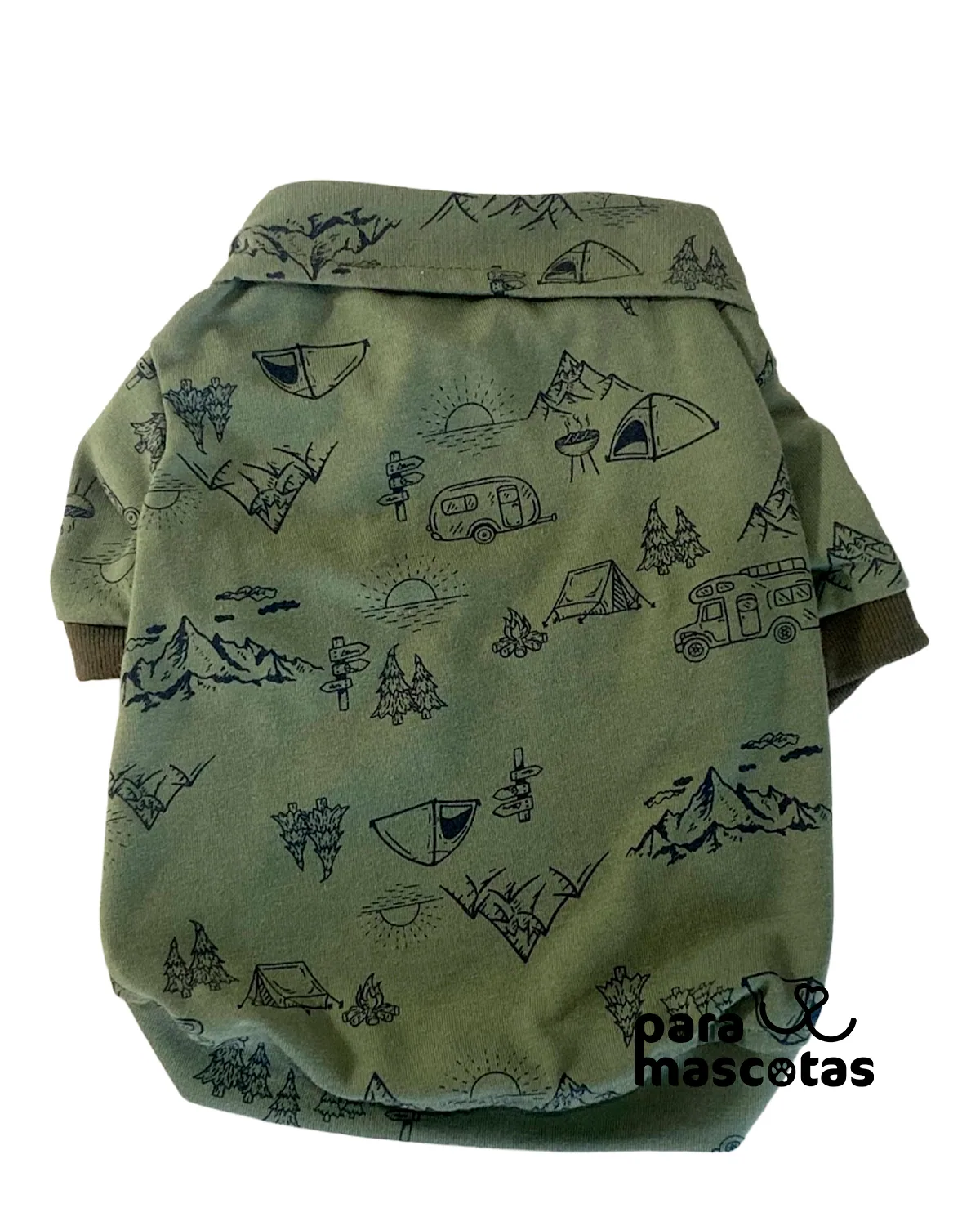 Camiseta Polo Verde Militar - Miniatura 2