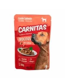 Carnitas Comida Húmeda para Perros Adultos Cerdo y Salmón 100 g