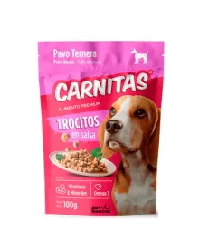 Carnitas Comida Húmeda para Perros Adultos Pavo y Ternera 100 g