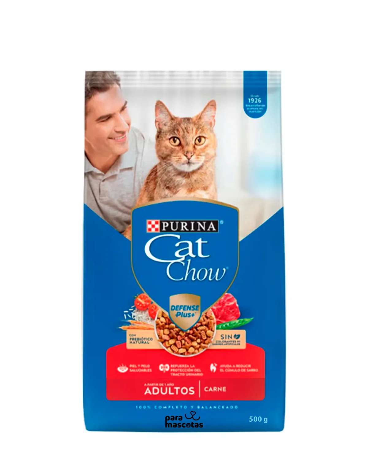 Purina Cat Chow Adultos Carne 0.5 kg Alimento Gato en ParaMascotasEC