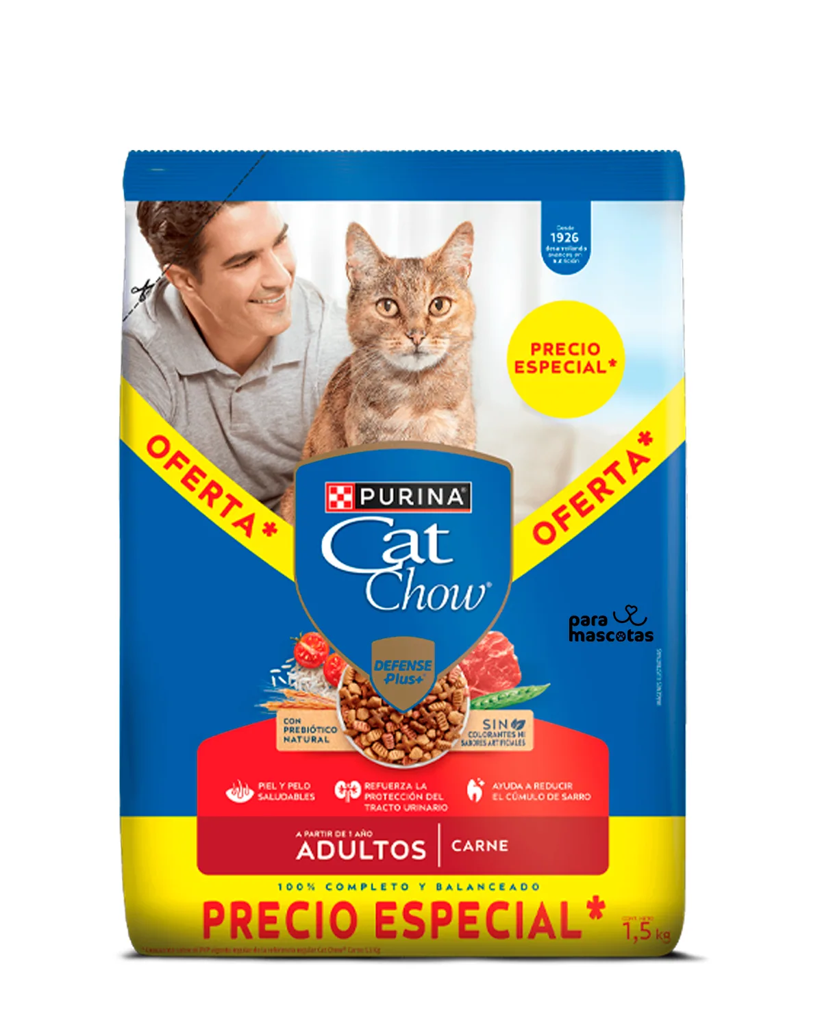 Cat Chow Adultos Carne - Miniatura 1