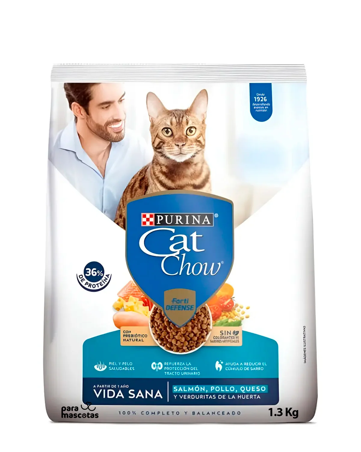 Cat Chow Vida Sana Salmón, Pollo y Queso - Miniatura 1