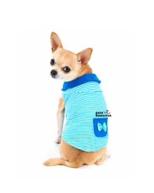 ParaMascotas Chaleco Rayita Azul XS Azul ropa Perro miniatura en ParaMascotasEC