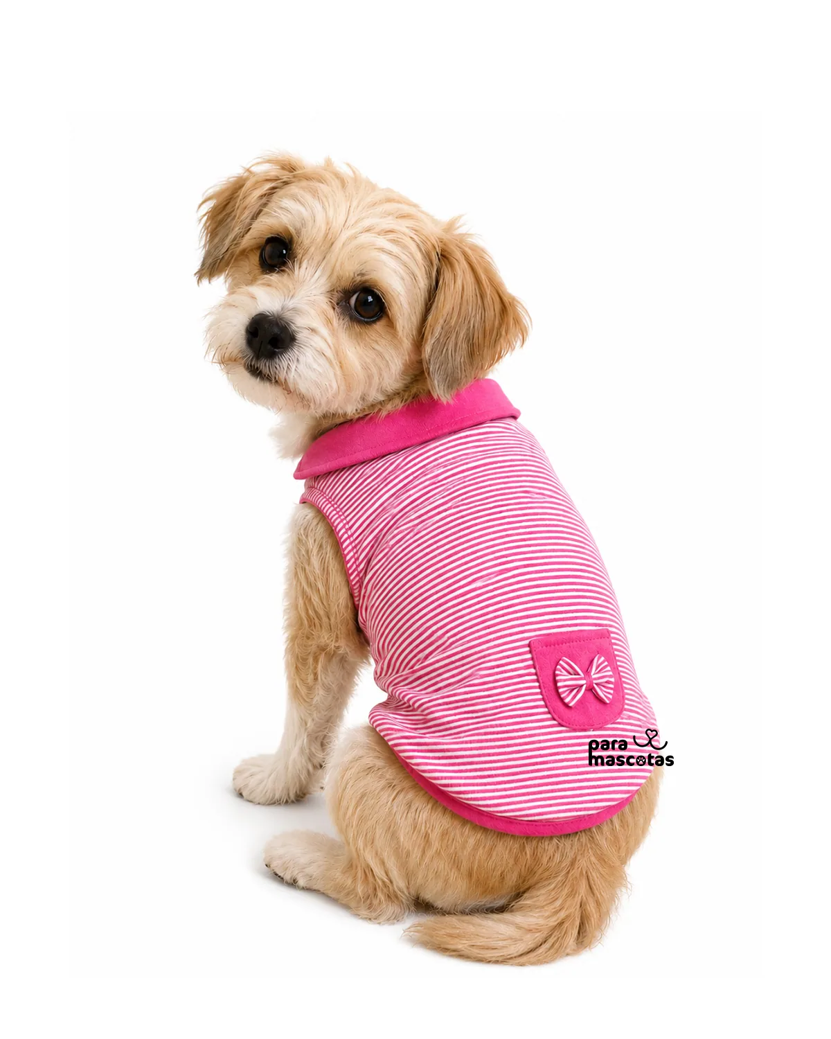 ParaMascotas Chaleco Rayita Rosa S Rosa ropa Perro imagen de ficha en ParaMascotasEC