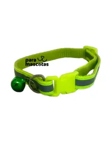 ParaMascotas Collar con Cascabel Verde Fluorescente VERDE FLUORESCENTE accesorios Perro en ParaMascotasEC