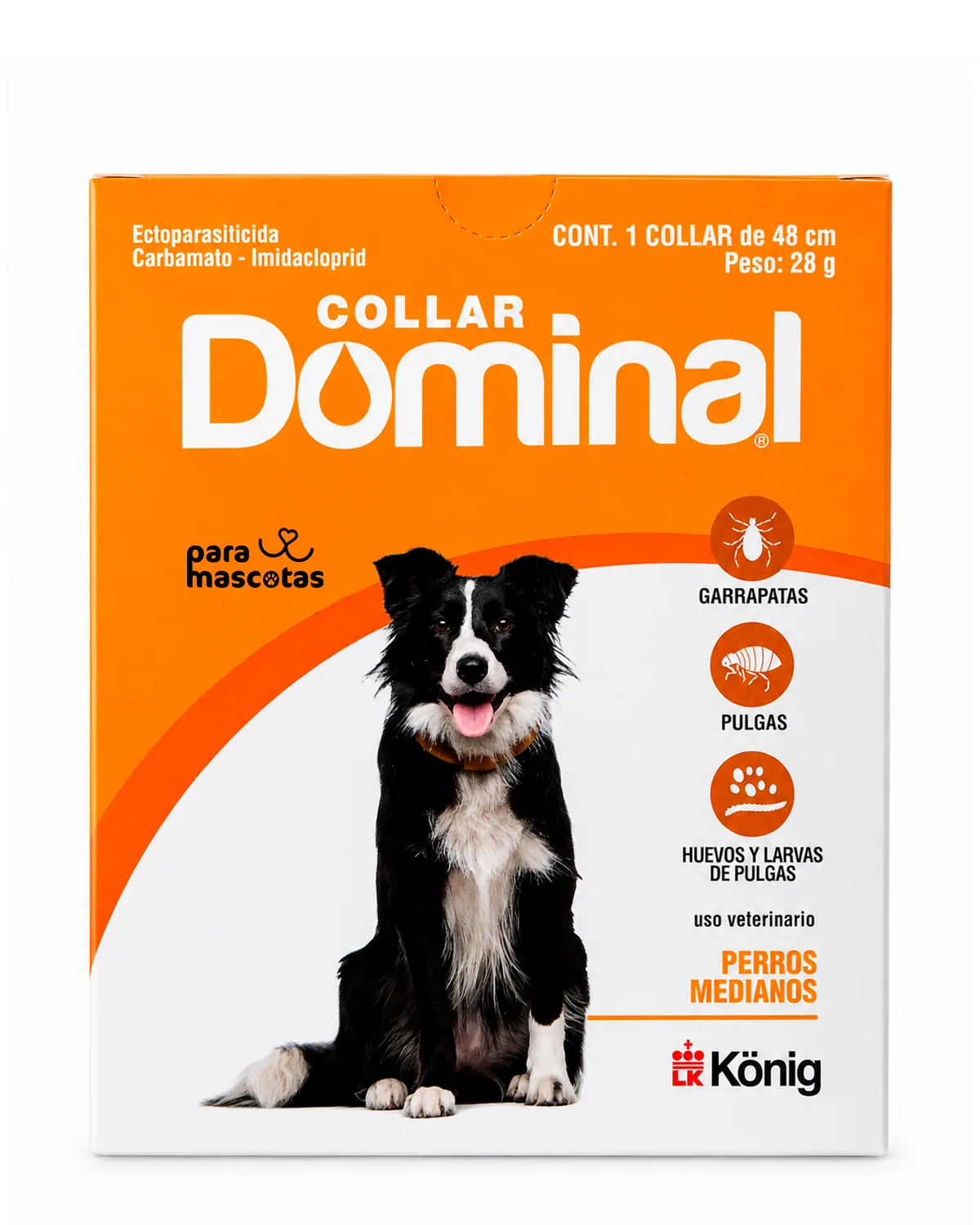 Dominal Collar Dominal Antipulgas y Garrapatas para Perros Medianos Collar Salud Perro imagen de ficha en ParaMascotasEC
