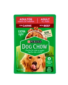 Dog Chow Comida Húmeda para Perros Adultos Carne 100 g