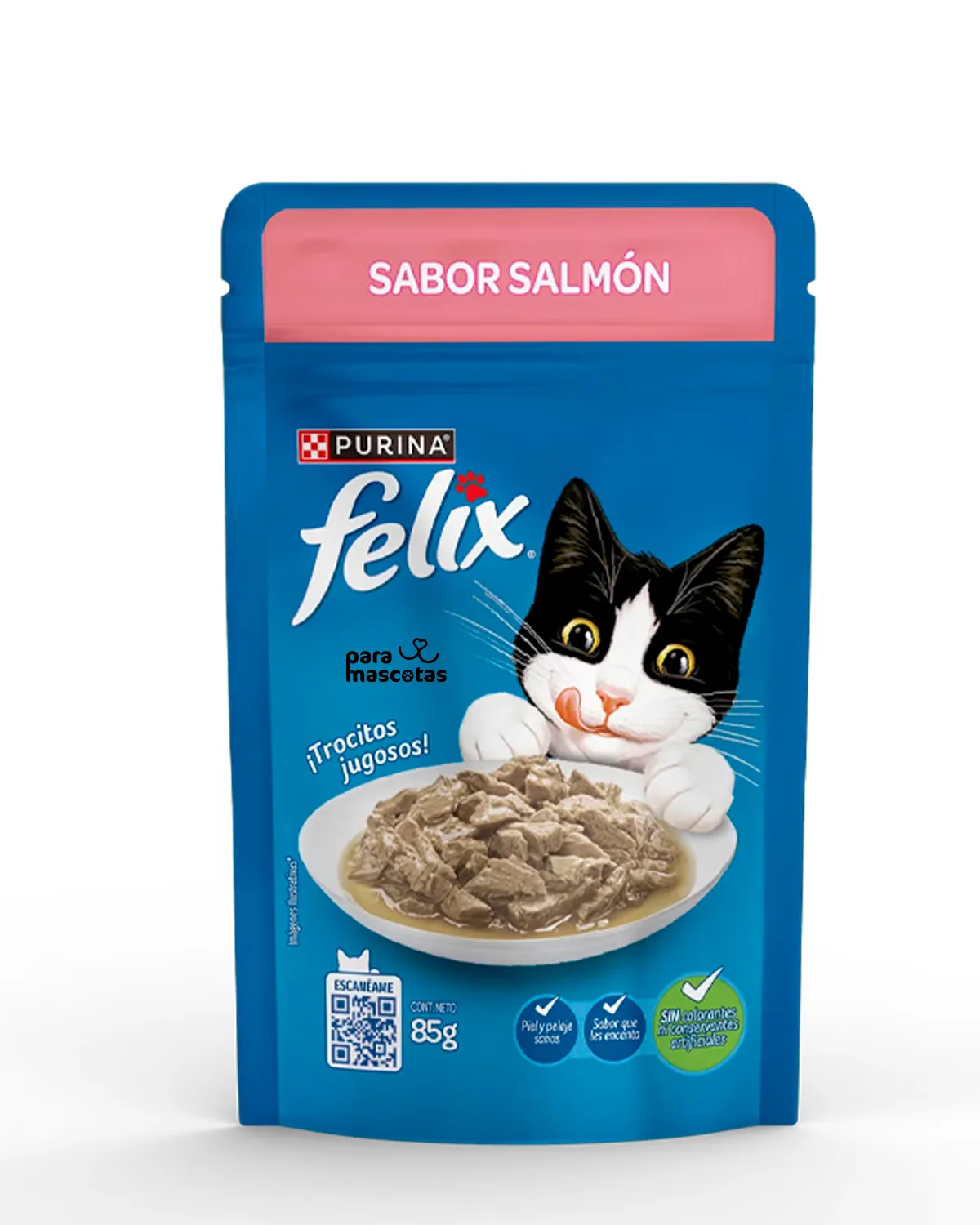 Felix Comida Húmeda para Gatos Salmón 85 g - Miniatura 1