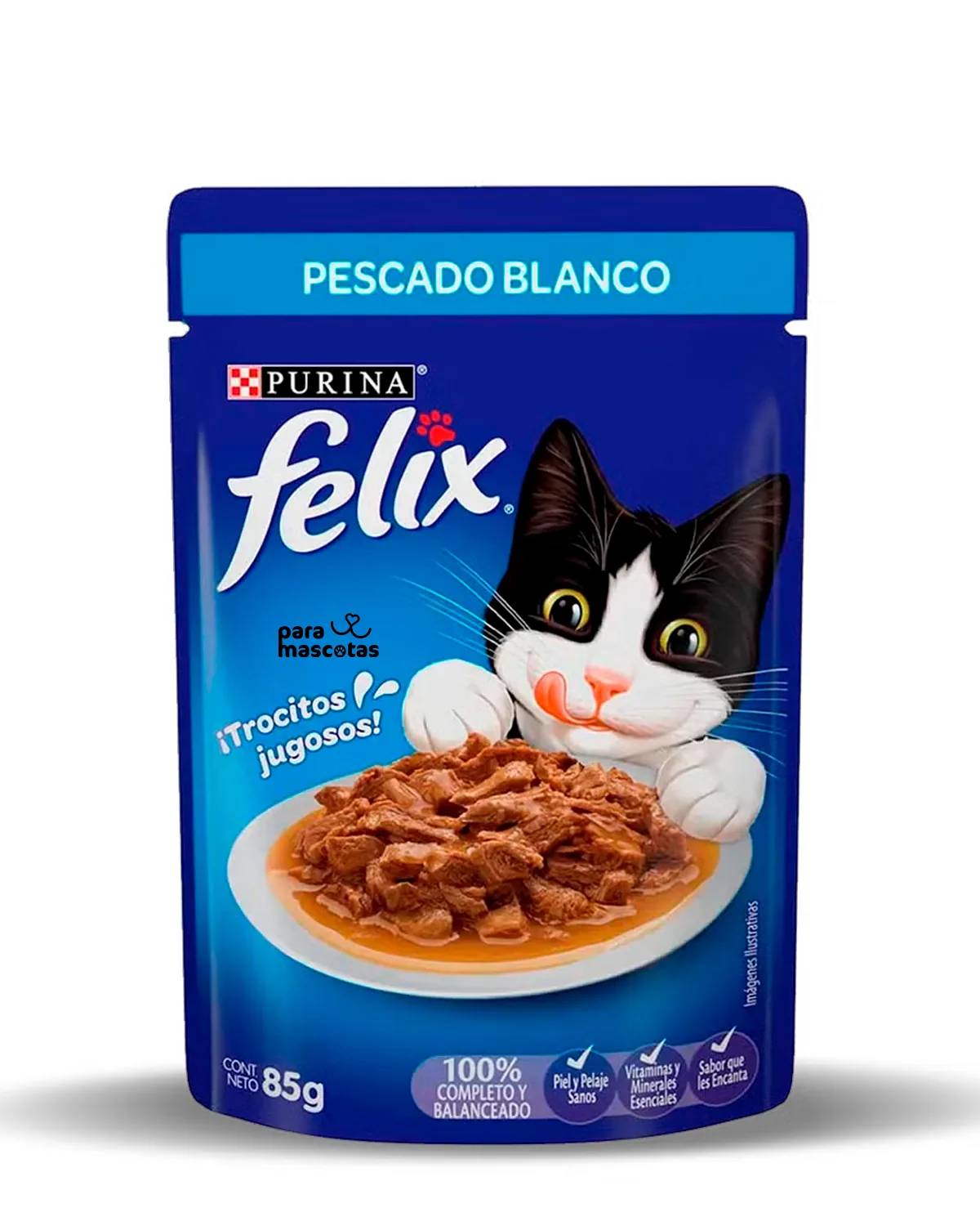 Felix Comida Húmeda para Gatos Pescado Blanco 85 g - Miniatura 1