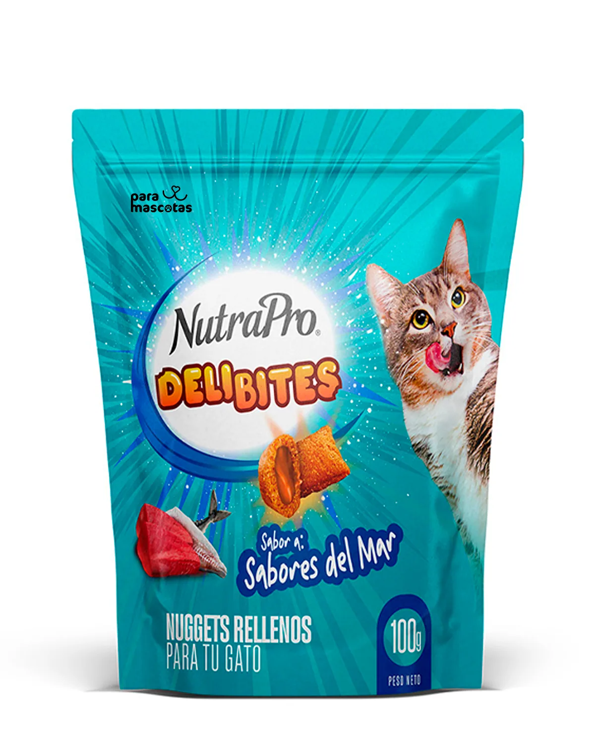 NutraPro Snack Nugget para Gatos Sabores del Mar - Miniatura 1