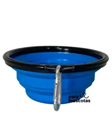 ParaMascotas Plato Plegable Pequeño Azul AZUL accesorios Perro en ParaMascotasEC