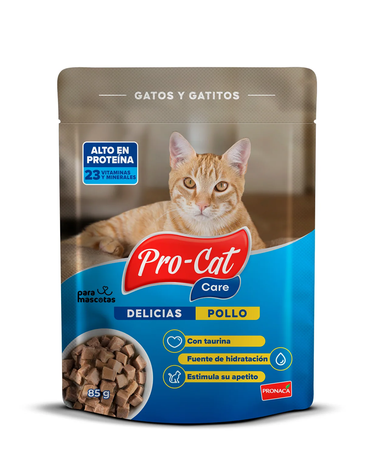 Procat Care Comida Húmeda Gatos y Gatitos Pollo 85 g - Miniatura 1