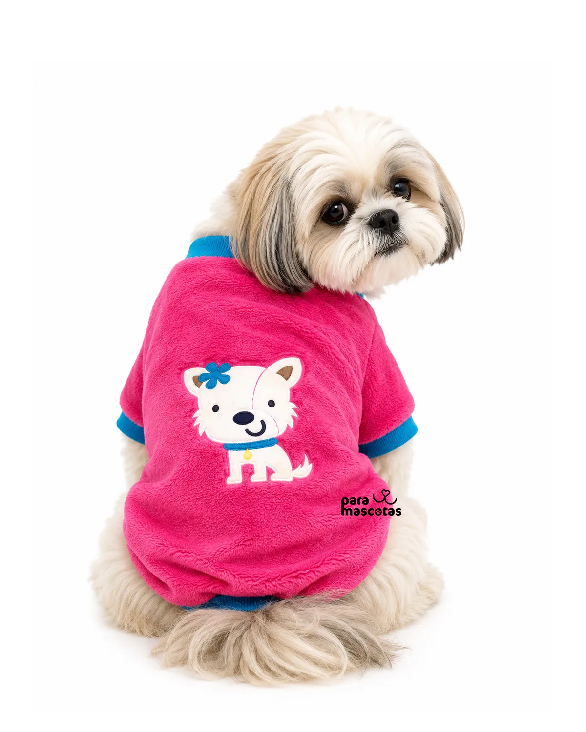 ParaMascotas Saco Woof M Rosa ropa Perro imagen de ficha en ParaMascotasEC