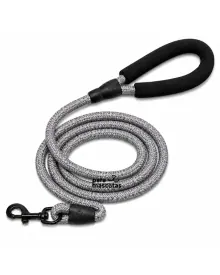 ParaMascotas Correa de cuerda trenzada Gris 0.8 cm de diámetro × 150 cm de largo Gris Accesorios Perro miniatura en ParaMascotasEC