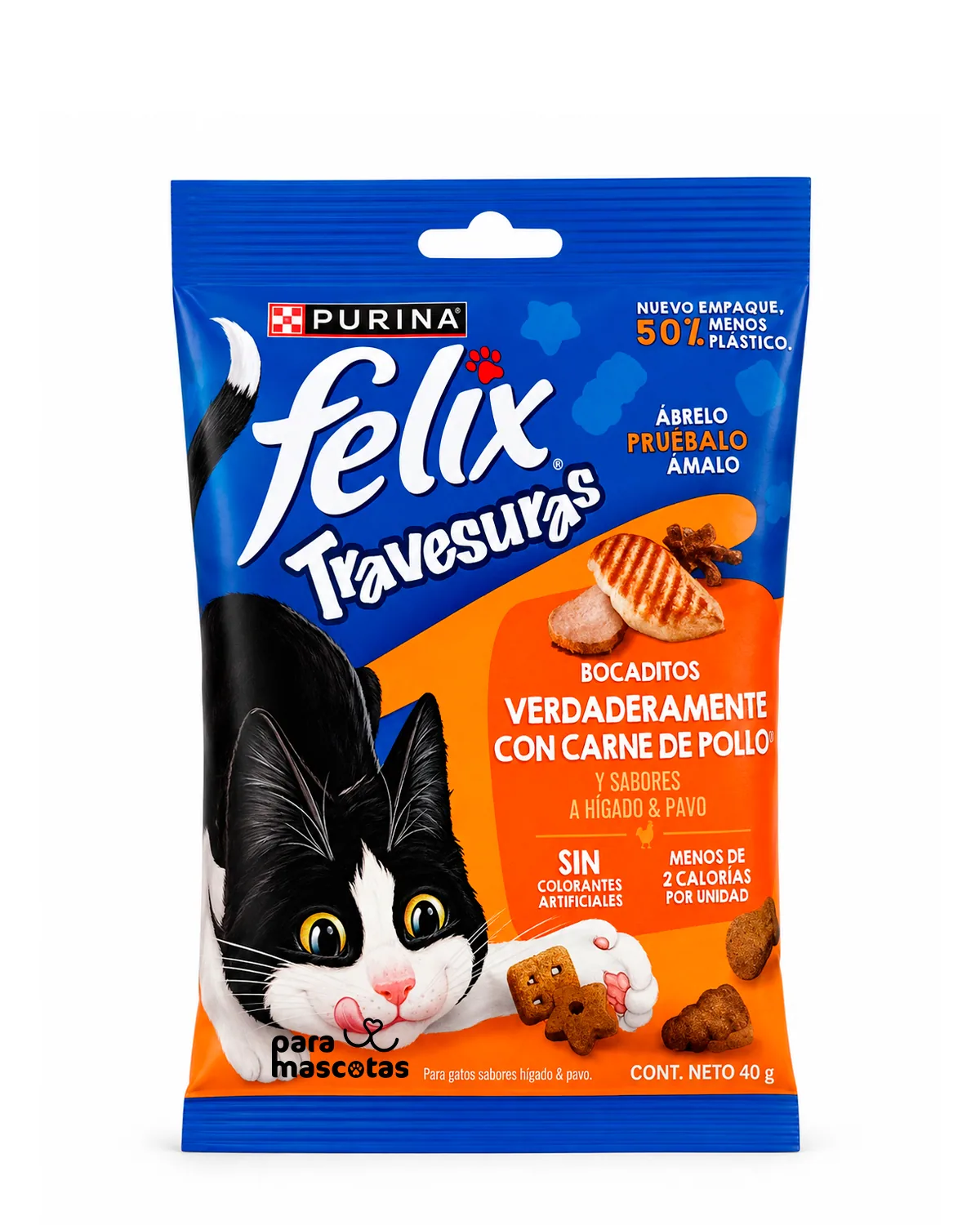 Purina Felix Travesuras Bocaditos para Gato Presentacion Alimento Gato imagen de ficha en ParaMascotasEC