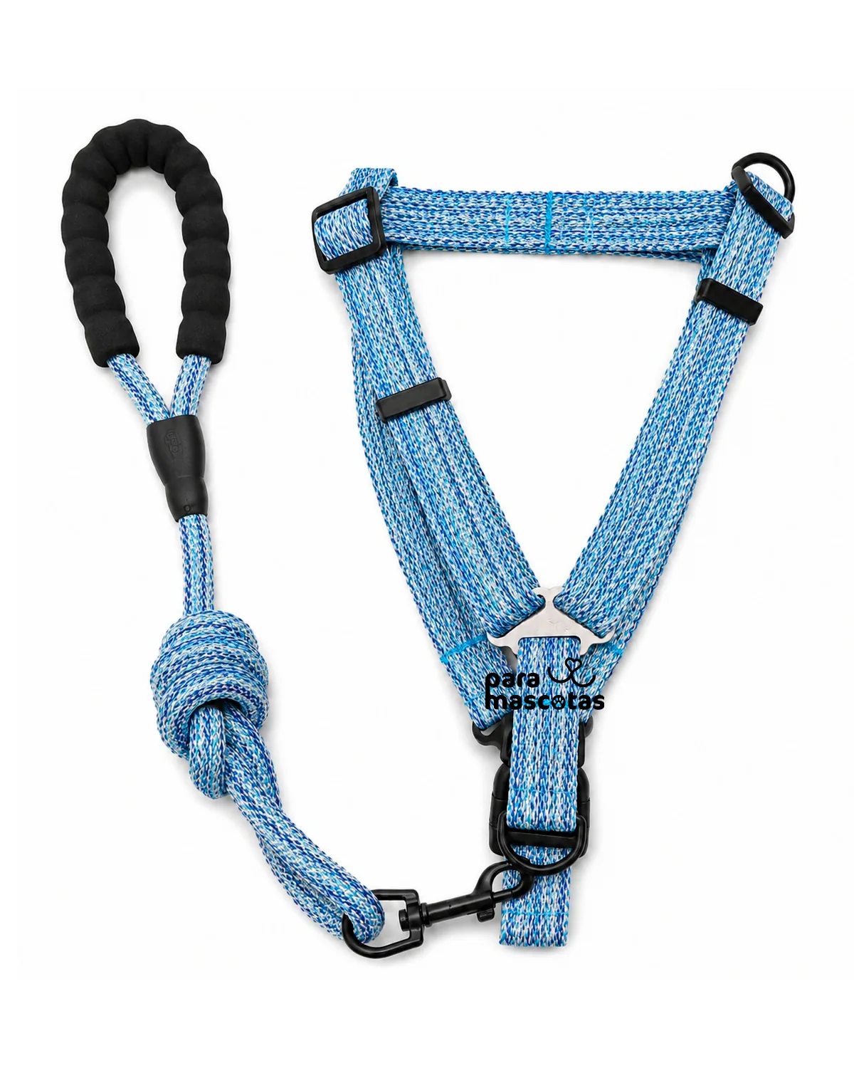 ParaMascotas Set de arnés y correa Azul Azul Accesorios Perro imagen de ficha en ParaMascotasEC